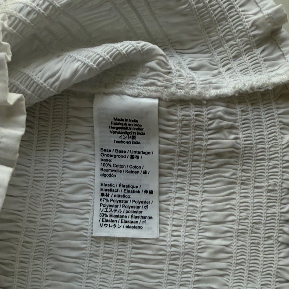 Madewell White Poplin Smocked Tank XL NWT - Picture 8 of 8